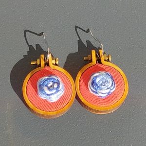 New handmade embroidered earrings